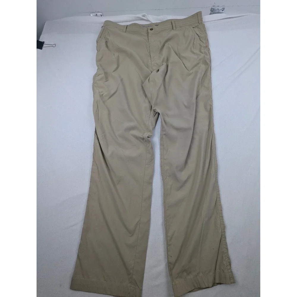 Coolibar Mens 38x32 Tan UPF 50+ Summer Casual Pants Stretch Nylon 01606